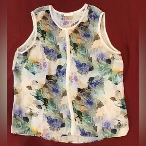 Dalia watercolor sleeveless blouse